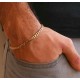 Curb bracelet 5 mm (choose length) Steel/gold