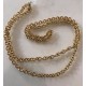 Anker kæde, stål/guld, 4 mm tyk, 60 cm lang. Stål/guld