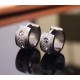 Hoops øreringe sølv med sten 9x7 mm