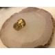 Øreringe, guld/stål, tykke runde, 9x7 mm,