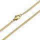 curb chain 2.5 mm thick, 60 cm long. Steel/gold