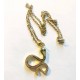 Lille guldfyldt copper slange vedhæng, med farver (kæde kan tilkøbes)