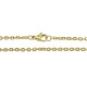Tynd fin shiny kæde, 2,5 tyk, 45 cm lang
