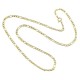Figaro kæde, 3 mm tyk. 45 cm lang. Stål/14k guld