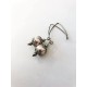 10 mm ferksvands perle øreringe, kirurgiskstål/sølv