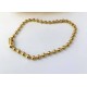 Ball bracelet/ankle chain 3 mm thick. (select length) Steel/gold