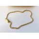 Ball bracelet/ankle chain 2.4 mm thick. (select length) Steel/gold