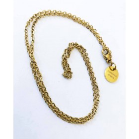 2 mm thick Anker steel chain/gold, with logo (choose length)