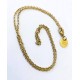 2 mm thick Anker steel chain/gold, with logo (choose length)