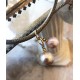 store lilla 1,8 baroque perle øreringe. Stål/guld