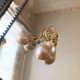 2,4 mm store beige baroque perle øreringe. Stål/guld
