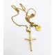 Lille kors med jesus, guldfyldt copper vedhæng