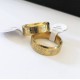 8 mm kors ring i stål/guld