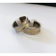 8 mm tyk ring med stål og guld