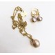 Perlesæt. 10 mm og 12 mm perler. inkl stålkæde