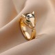Panter ring, with one head and many tones, goldfilled 18k gold. one size