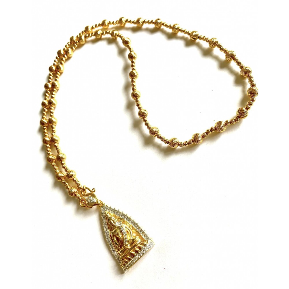 Gold filled thai ball chain 6 mm. with ore without buddha