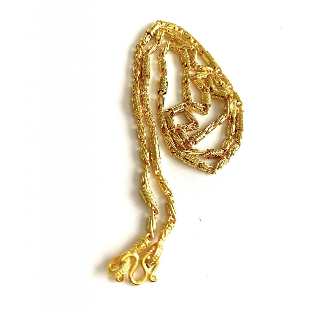Goldfilled thai kæde firkantet 3 mm tyk. 60 cm lang