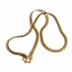 Thai chain. Flat armor chain in steel/gold. 70 cm long