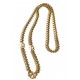 Thai chain. Flat armor chain in steel/gold. 70 cm long