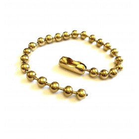 6 mm women's/men's ball bracelet, steel/gold