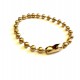 6 mm women's/men's ball bracelet, steel/gold