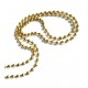 Thai chain, ball chain steel/gold 46 cm long. 3 mm thick