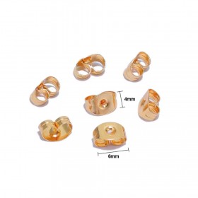 Small earring clasps. (2 pcs) Steel/rosegold
