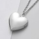 Sølv hjerte med lang kæde (stål)