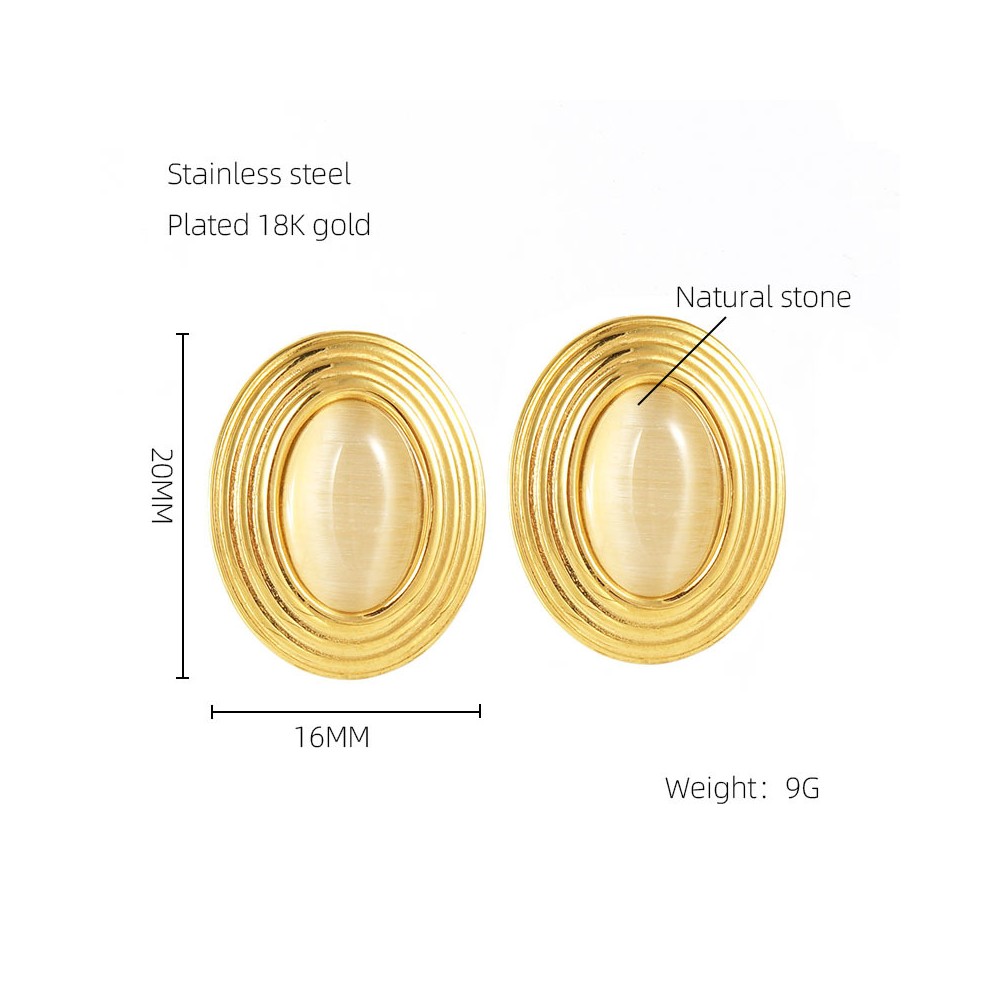 Huge imitation pearl stud earrings. 20 mm Steel/gold