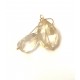 Big size clear quartz earrings with hook. Steel/gold