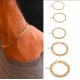 Curb bracelet 4 mm thick, choose length. steel/gold