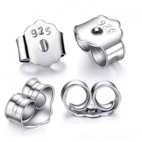 earrings silver lock. 2 pcs